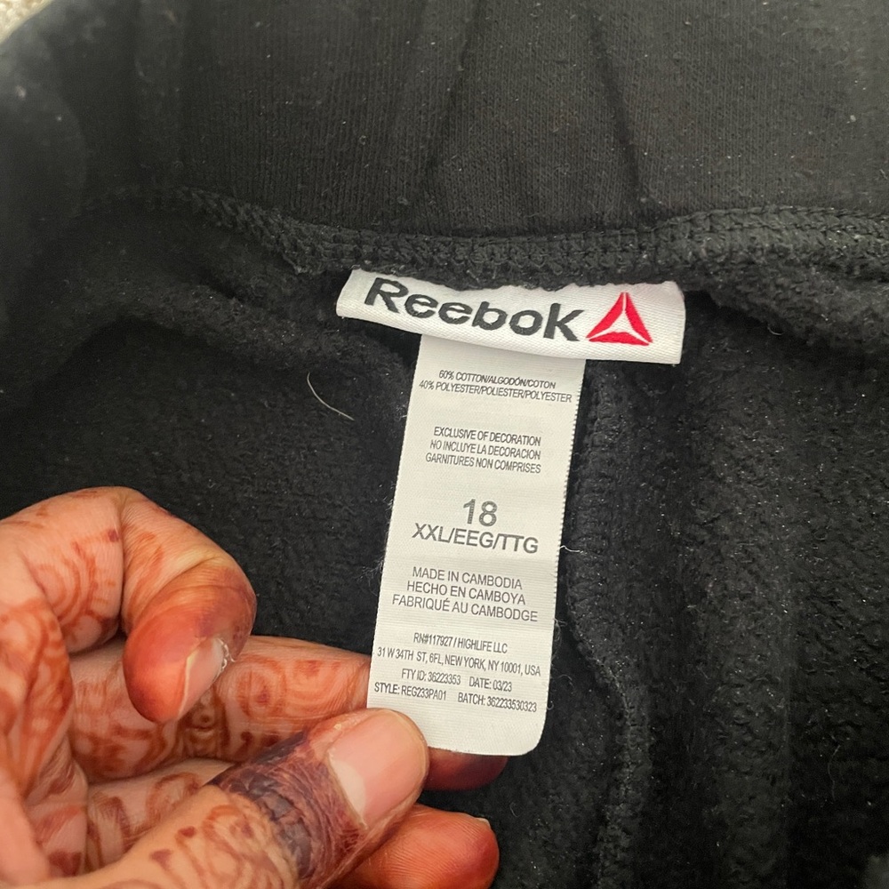 Reebok Kids Black Sweatpants - Picture 4 of 6